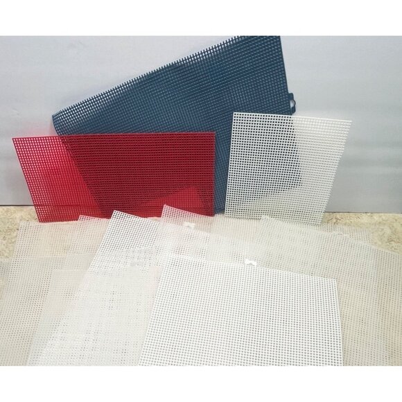 Plastic Canvas Sheets Assorted Colors Lot 10.5" x 13.5" for Embroidery & Crafts - Picture 2 of 6